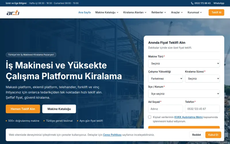 İzmir Vinç Platform - İzmir Vinç ve Platform Kiralama