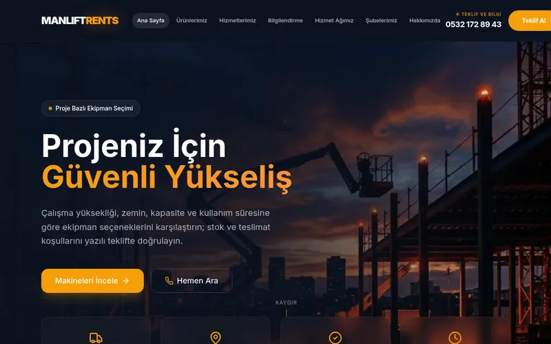 Manlift Kiralama & Platform Hizmetleri - ManliftRents