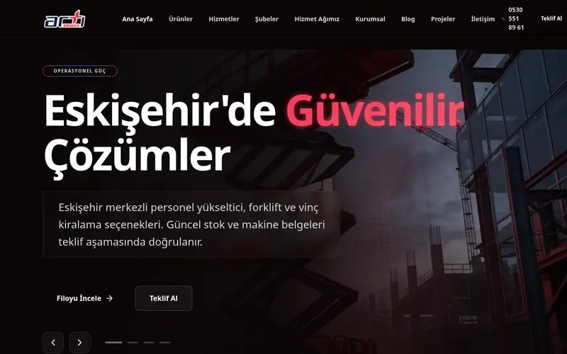 Eskişehir Manlift Kiralama - Makaslı & Eklemli Platformlar